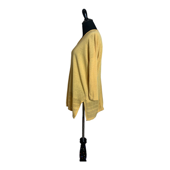 Rachel Zoe yellow v neck sweater size Small - Picture 5 of 11